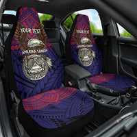 American Samoa Brave Eagle Personalized Car Seat Cover National Flag Color