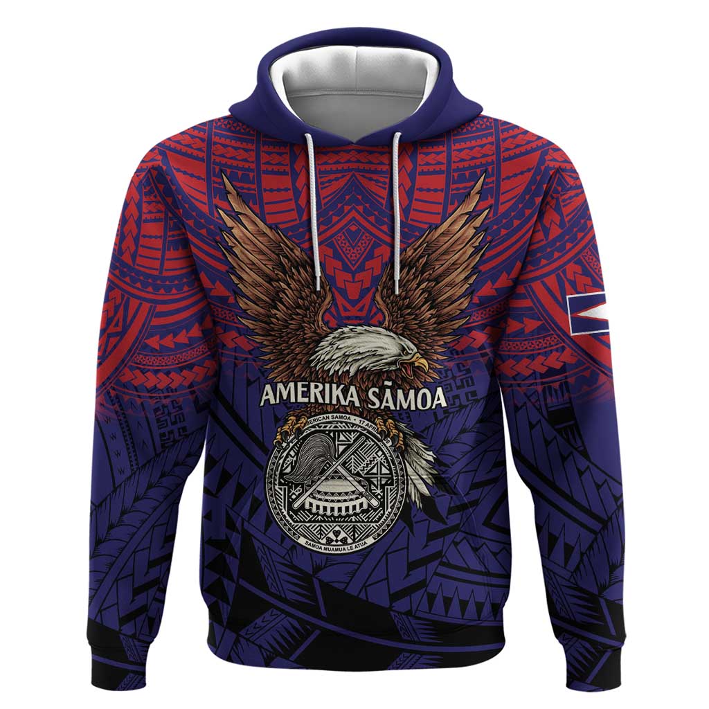 American Samoa Brave Eagle Personalized Hoodie National Flag Color