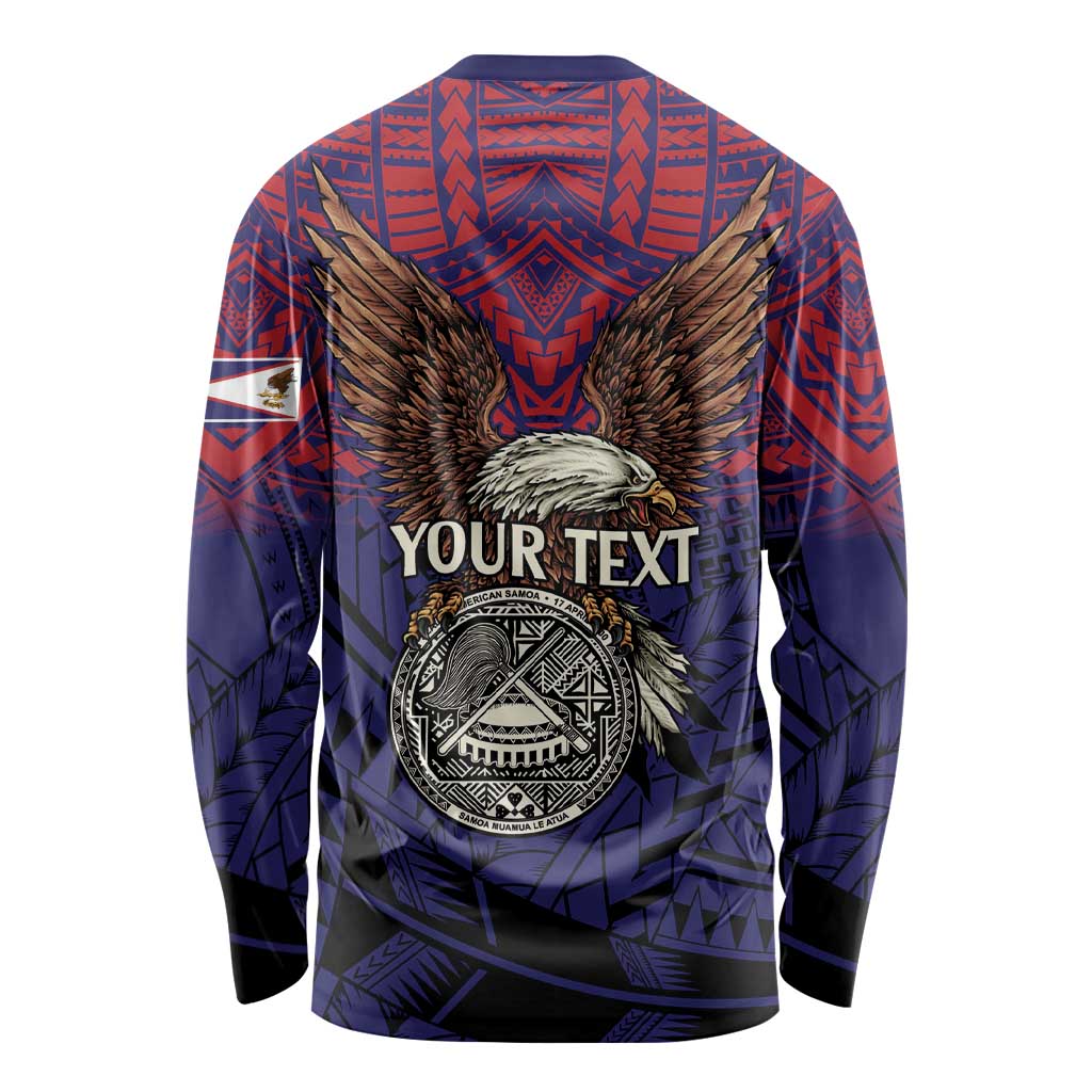 American Samoa Brave Eagle Personalized Long Sleeve Shirt National Flag Color
