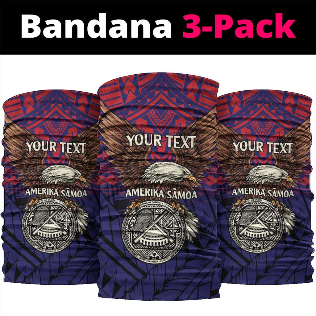 American Samoa Brave Eagle Personalized Neck Gaiter National Flag Color - Polynesian Pride