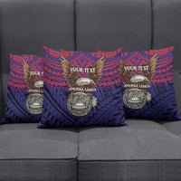 American Samoa Brave Eagle Personalized Pillow Cover National Flag Color - Polynesian Pride