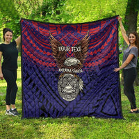 American Samoa Brave Eagle Personalized Quilt National Flag Color