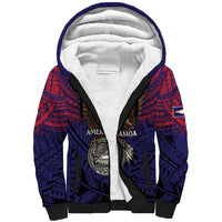 American Samoa Brave Eagle Personalized Sherpa Hoodie National Flag Color