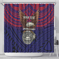 American Samoa Brave Eagle Personalized Shower Curtain National Flag Color
