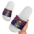 American Samoa Brave Eagle Personalized Slide Sandals National Flag Color - Polynesian Pride