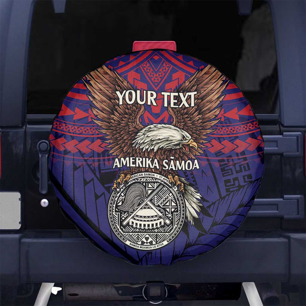American Samoa Brave Eagle Personalized Spare Tire Cover National Flag Color