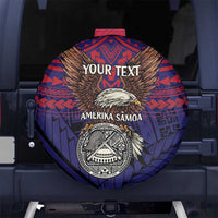 American Samoa Brave Eagle Personalized Spare Tire Cover National Flag Color