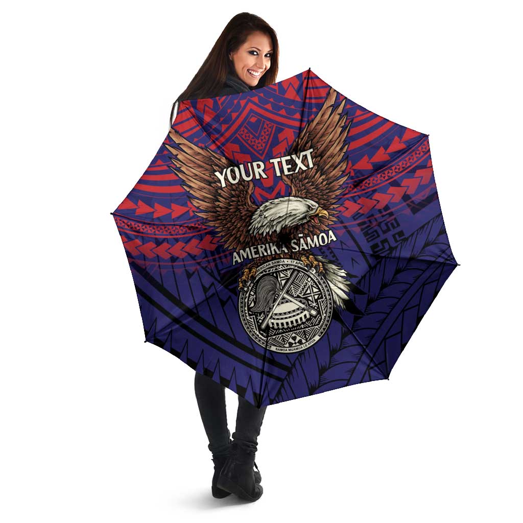 American Samoa Brave Eagle Personalized Umbrella National Flag Color - Polynesian Pride