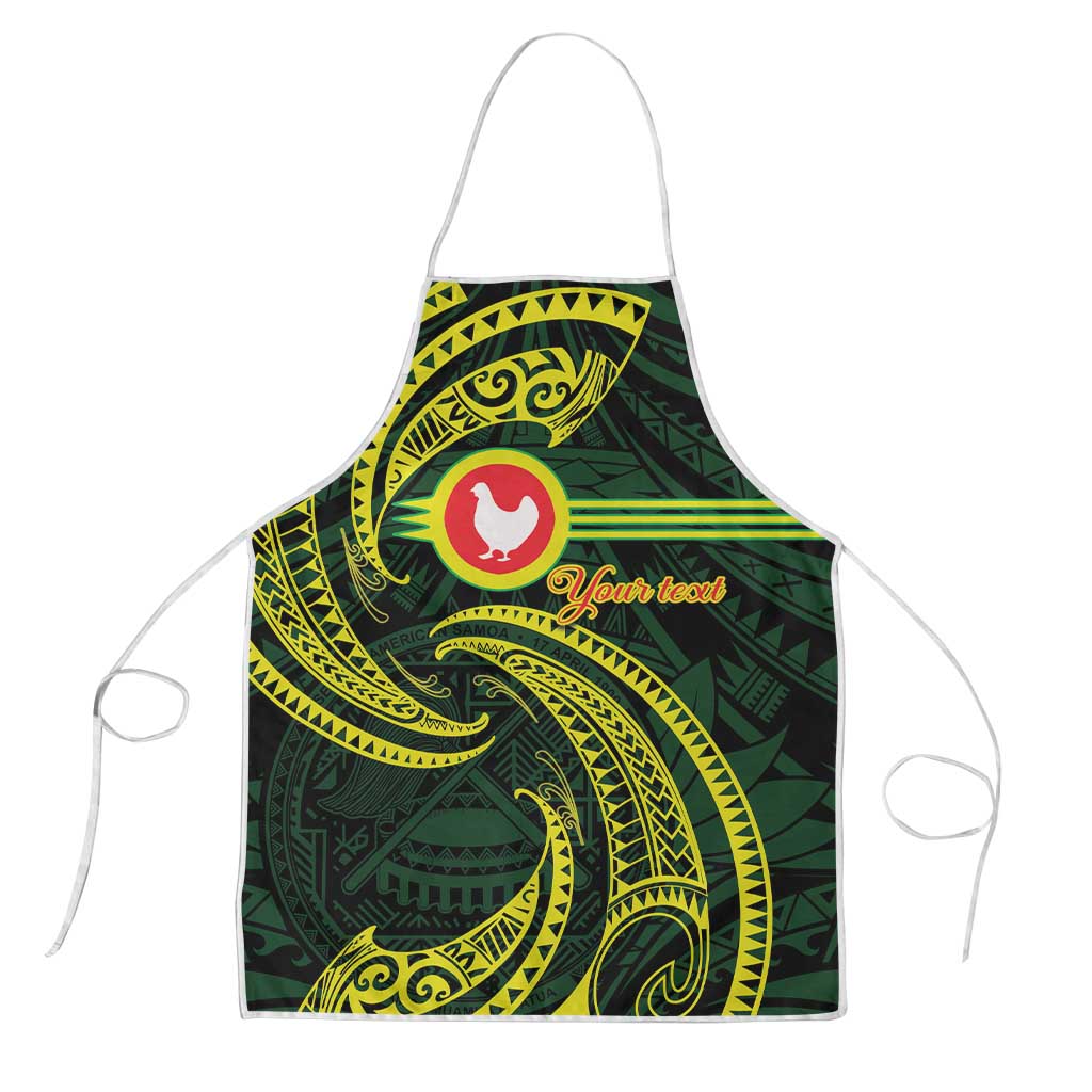 American Samoa Manua Cession Day Personalized Apron Polynesian Wave Style - Polynesian Pride