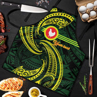 American Samoa Manua Cession Day Personalized Apron Polynesian Wave Style - Polynesian Pride
