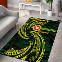 American Samoa Manua Cession Day Personalized Area Rug Polynesian Wave Style