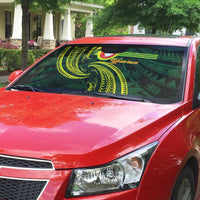 American Samoa Manua Cession Day Personalized Auto Sun Shade Polynesian Wave Style - Polynesian Pride