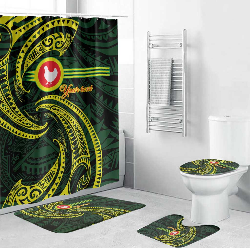 American Samoa Manua Cession Day Personalized Bathroom Set Polynesian Wave Style - Polynesian Pride