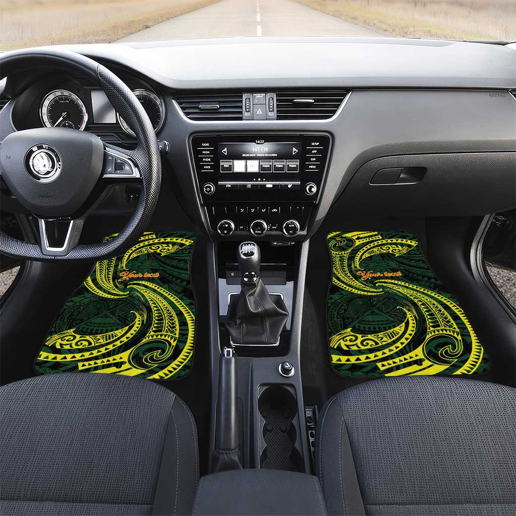 American Samoa Manua Cession Day Personalized Car Mats Polynesian Wave Style