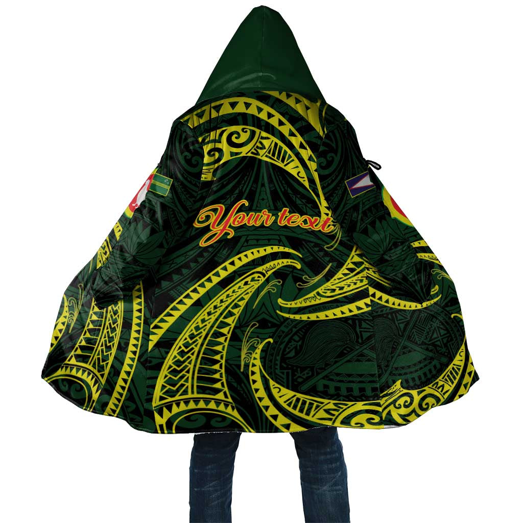 American Samoa Manua Cession Day Personalized Cloak Polynesian Wave Style - Polynesian Pride