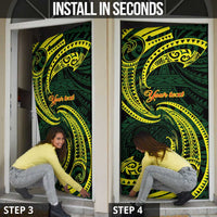 American Samoa Manua Cession Day Personalized Door Cover Polynesian Wave Style - Polynesian Pride