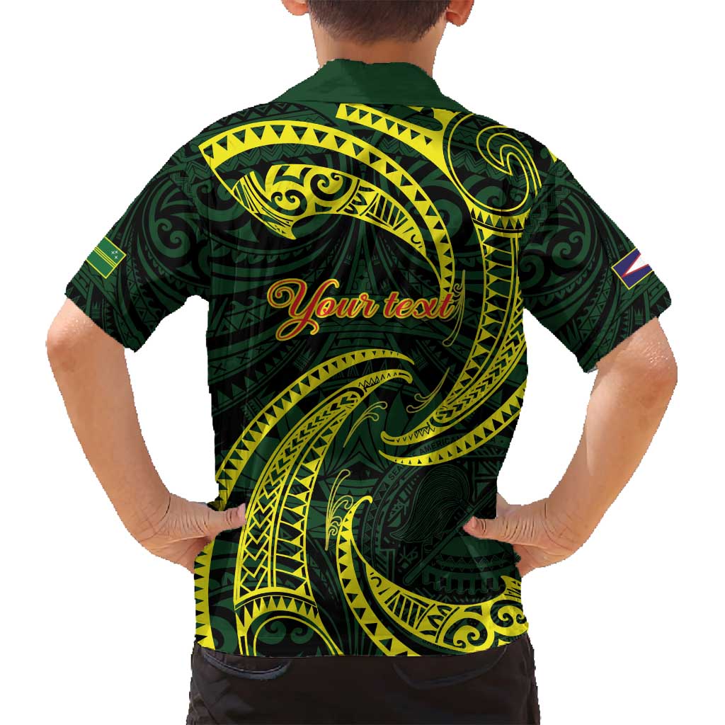 American Samoa Manua Cession Day Personalized Family Matching Summer Maxi Dress and Hawaiian Shirt Polynesian Wave Style