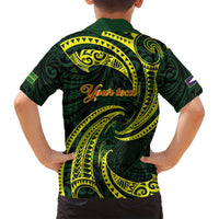 American Samoa Manua Cession Day Personalized Family Matching Tank Maxi Dress and Hawaiian Shirt Polynesian Wave Style