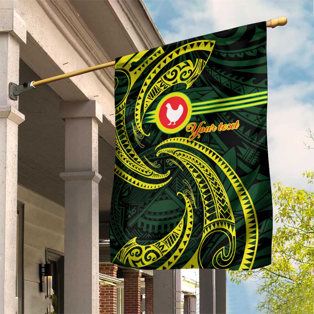 American Samoa Manua Cession Day Personalized Garden Flag Polynesian Wave Style