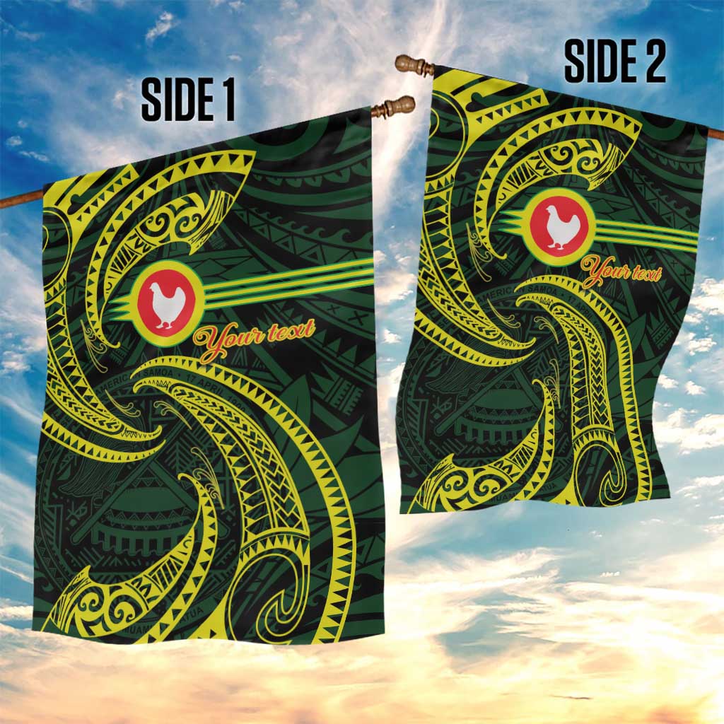 American Samoa Manua Cession Day Personalized Garden Flag Polynesian Wave Style