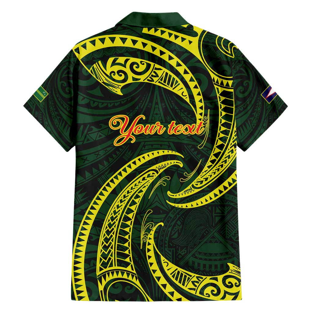 American Samoa Manua Cession Day Personalized Hawaiian Shirt Polynesian Wave Style