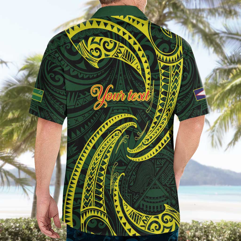 American Samoa Manua Cession Day Personalized Hawaiian Shirt Polynesian Wave Style