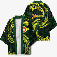American Samoa Manua Cession Day Personalized Kimono Polynesian Wave Style - Polynesian Pride