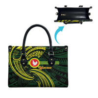 American Samoa Manua Cession Day Personalized Leather Bag Polynesian Wave Style - Polynesian Pride