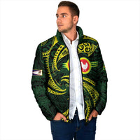American Samoa Manua Cession Day Personalized Padded Jacket Polynesian Wave Style - Polynesian Pride