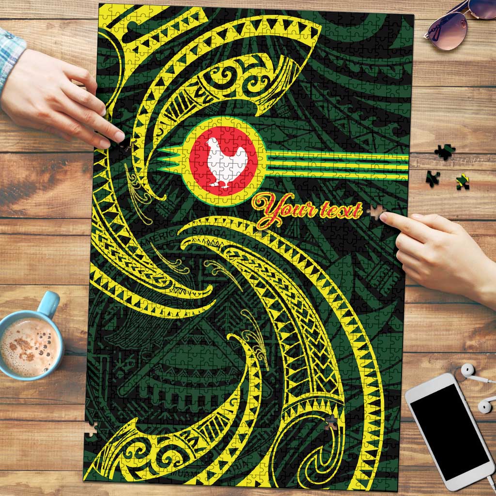 American Samoa Manua Cession Day Personalized Puzzle Polynesian Wave Style - Polynesian Pride