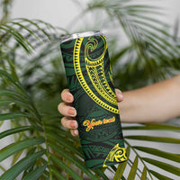 American Samoa Manua Cession Day Personalized Skinny Tumbler Polynesian Wave Style