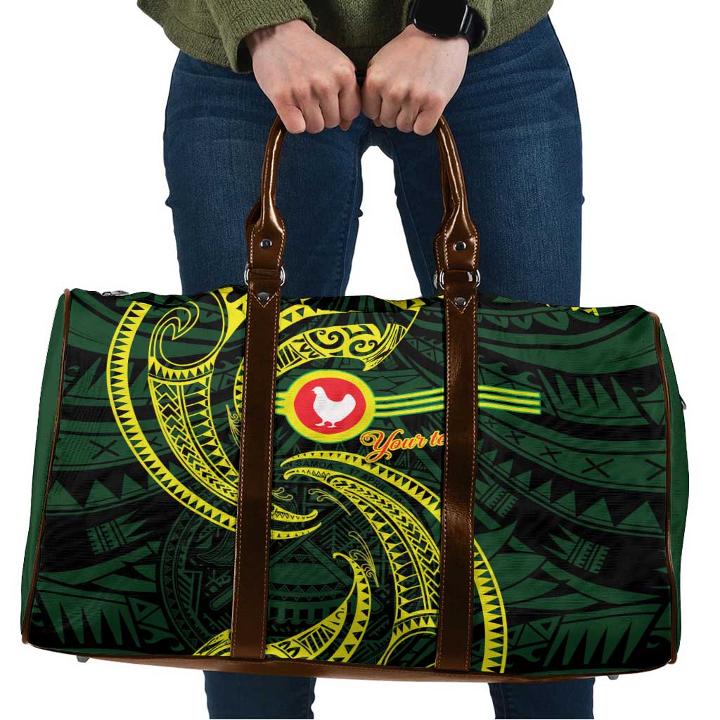 American Samoa Manua Cession Day Personalized Travel Bag Polynesian Wave Style - Polynesian Pride