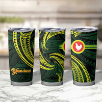 American Samoa Manua Cession Day Personalized Tumbler Cup Polynesian Wave Style LT9 - Polynesian Pride