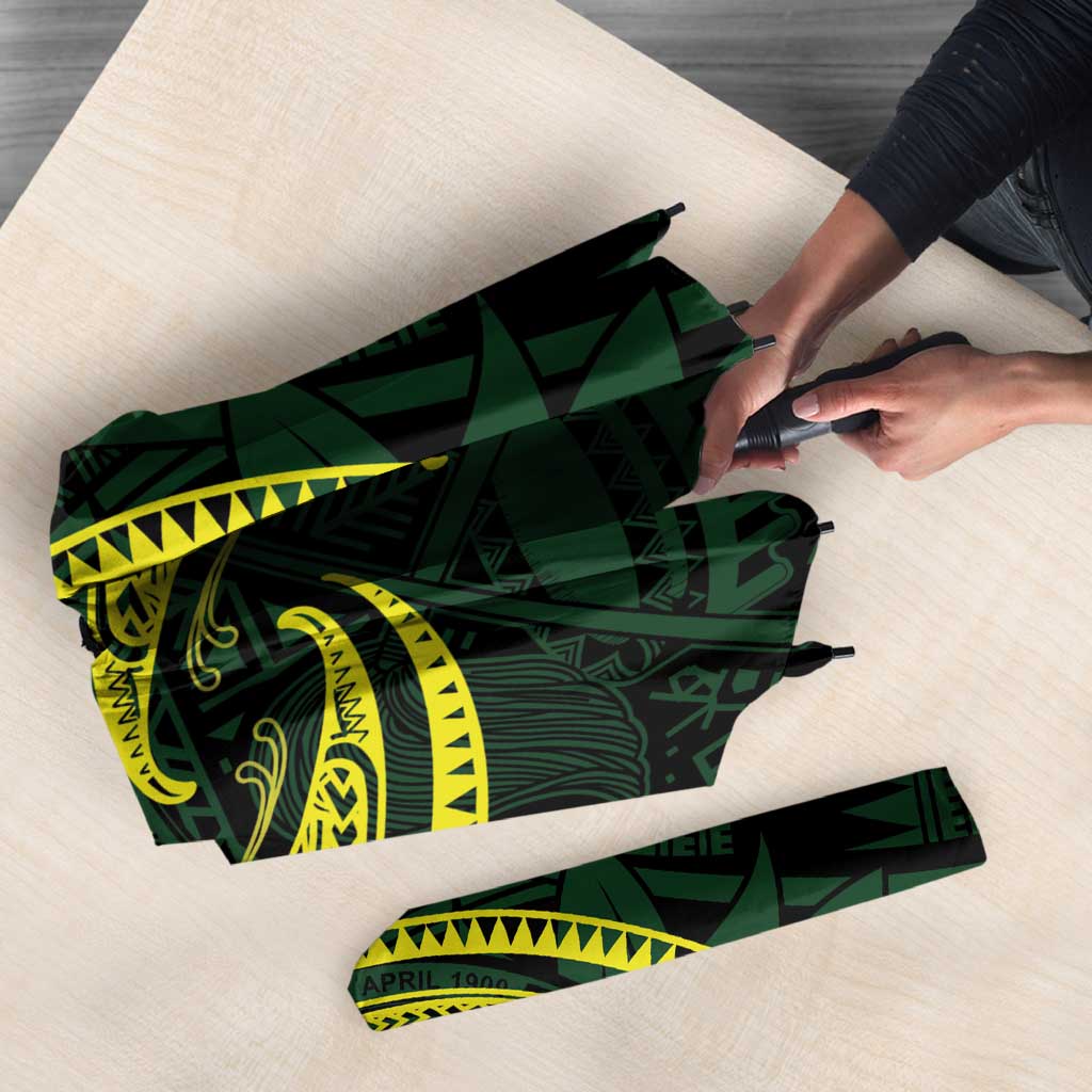 American Samoa Manua Cession Day Personalized Umbrella Polynesian Wave Style - Polynesian Pride