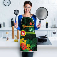 American Samoa Manu'atele Personalized Apron Manua Island Hibiscus Flowers - Polynesian Pride