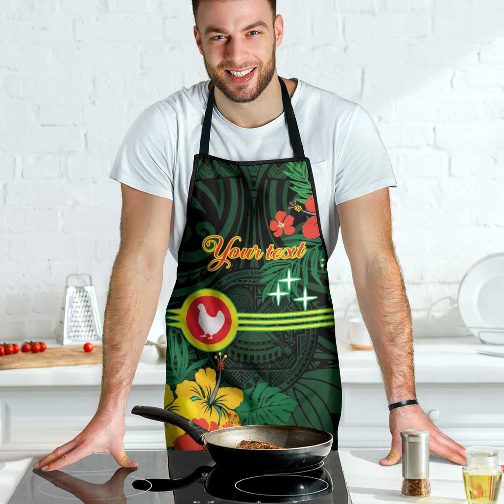 American Samoa Manu'atele Personalized Apron Manua Island Hibiscus Flowers - Polynesian Pride