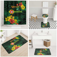 American Samoa Manu'atele Personalized Bathroom Set Manua Island Hibiscus Flowers - Polynesian Pride