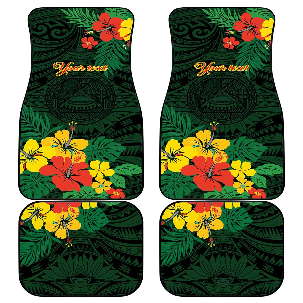 American Samoa Manu'atele Personalized Car Mats Manua Island Hibiscus Flowers