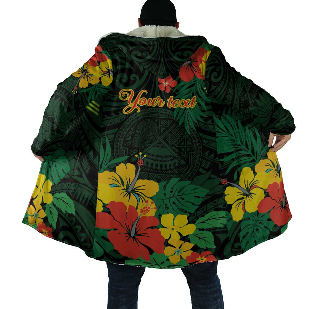 American Samoa Manu'atele Personalized Cloak Manua Island Hibiscus Flowers - Polynesian Pride