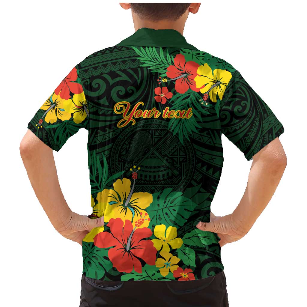 American Samoa Manu'atele Personalized Family Matching Mermaid Dress and Hawaiian Shirt Manua Island Hibiscus Flowers