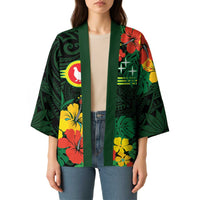 American Samoa Manu'atele Personalized Kimono Manua Island Hibiscus Flowers - Polynesian Pride