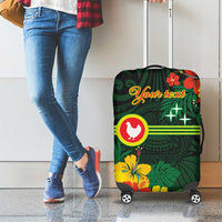 American Samoa Manu'atele Personalized Luggage Cover Manua Island Hibiscus Flowers