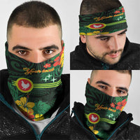 American Samoa Manu'atele Personalized Neck Gaiter Manua Island Hibiscus Flowers - Polynesian Pride