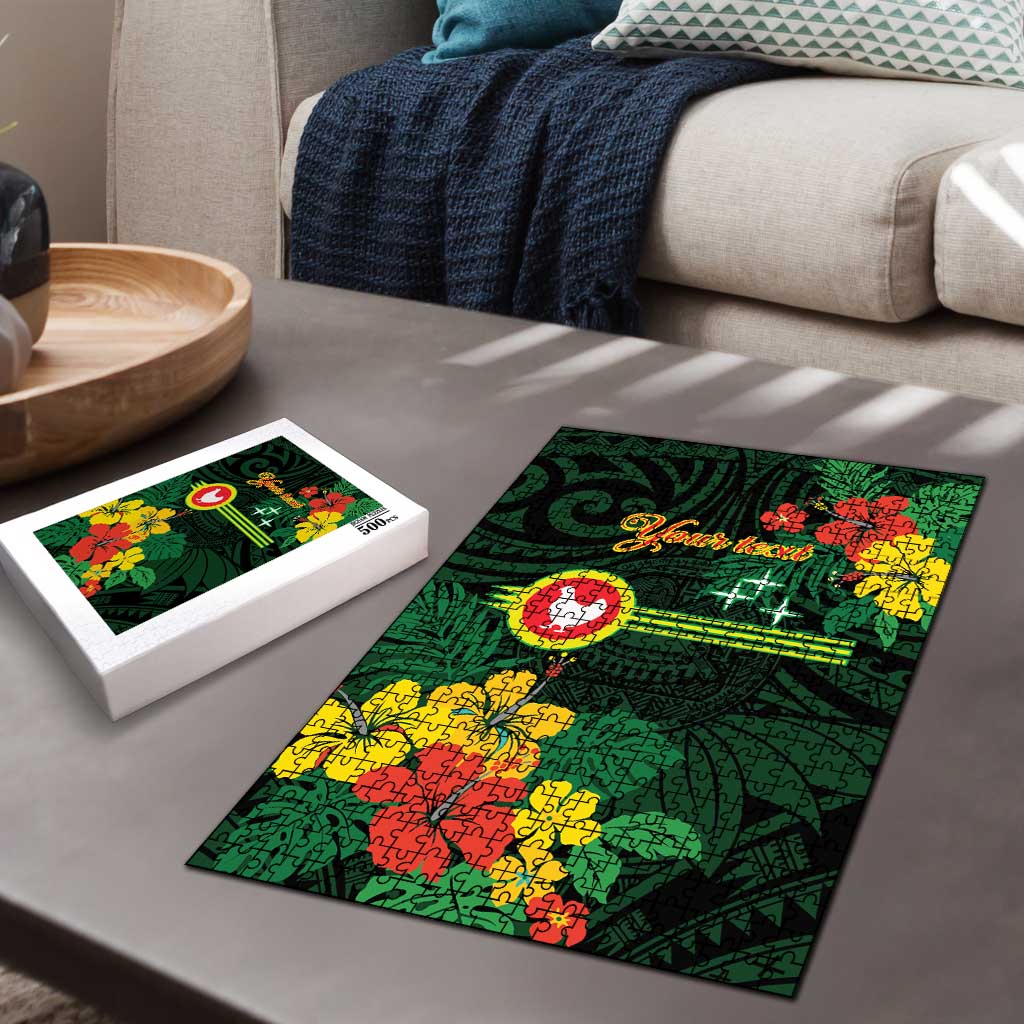 American Samoa Manu'atele Personalized Puzzle Manua Island Hibiscus Flowers - Polynesian Pride