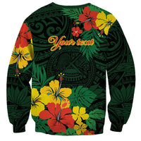 American Samoa Manu'atele Personalized Sweatshirt Manua Island Hibiscus Flowers