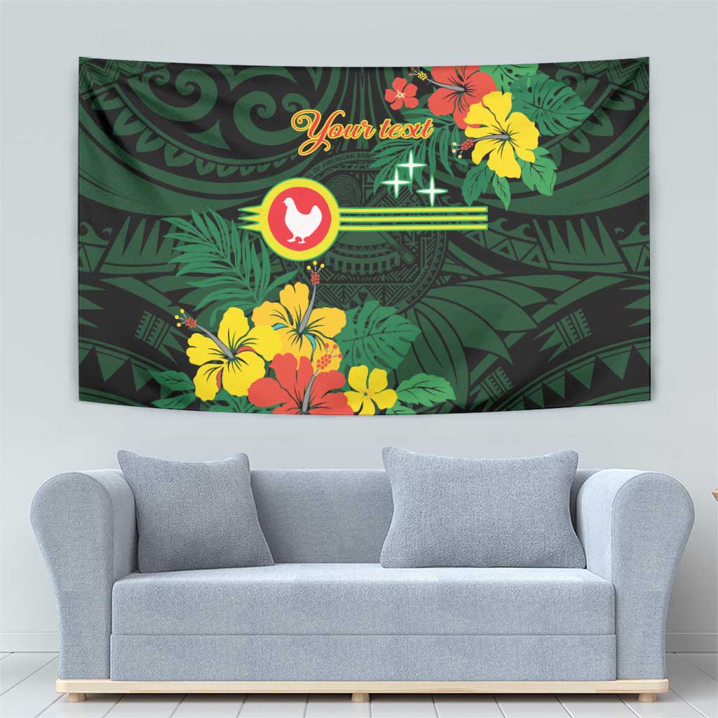 American Samoa Manu'atele Personalized Tapestry Manua Island Hibiscus Flowers