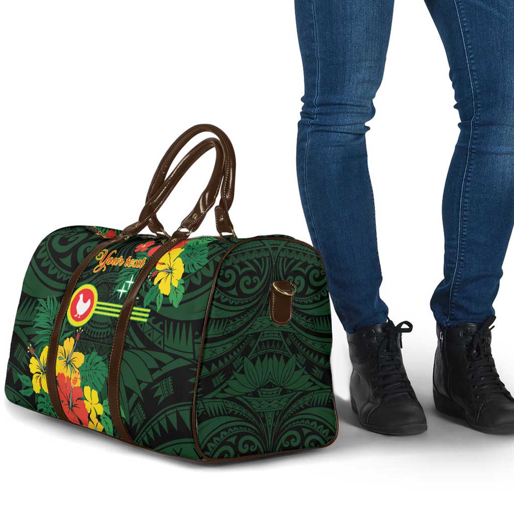 American Samoa Manu'atele Personalized Travel Bag Manua Island Hibiscus Flowers - Polynesian Pride