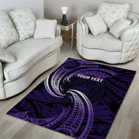 Manua Segaula American Samoa High School Personalized Area Rug Polynesian Wave Style