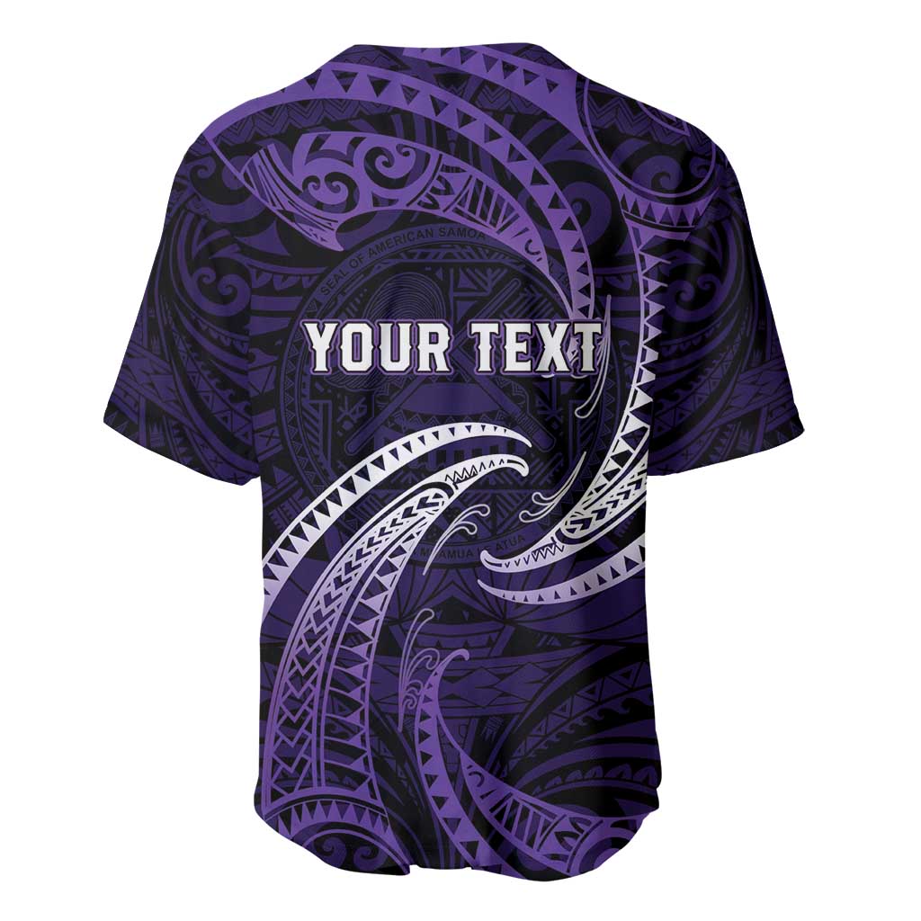 Manua Segaula American Samoa High School Personalized Baseball Jersey Polynesian Wave Style