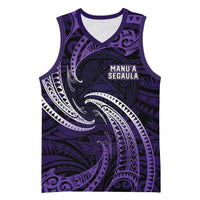 Manua Segaula American Samoa High School Personalized Basketball Jersey Polynesian Wave Style - Polynesian Pride